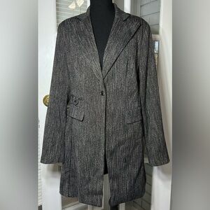 Allen By ABS Women’s Blazer Button Closure Collared Brown Size 10